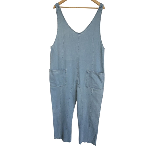 XXL Light Blue Harem Jumpsuit Romper NWOT - Picture 3 of 5